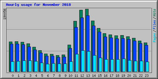 Hourly usage for November 2018
