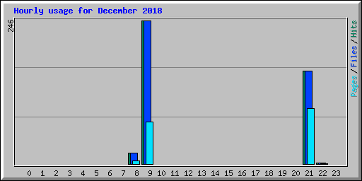 Hourly usage for December 2018